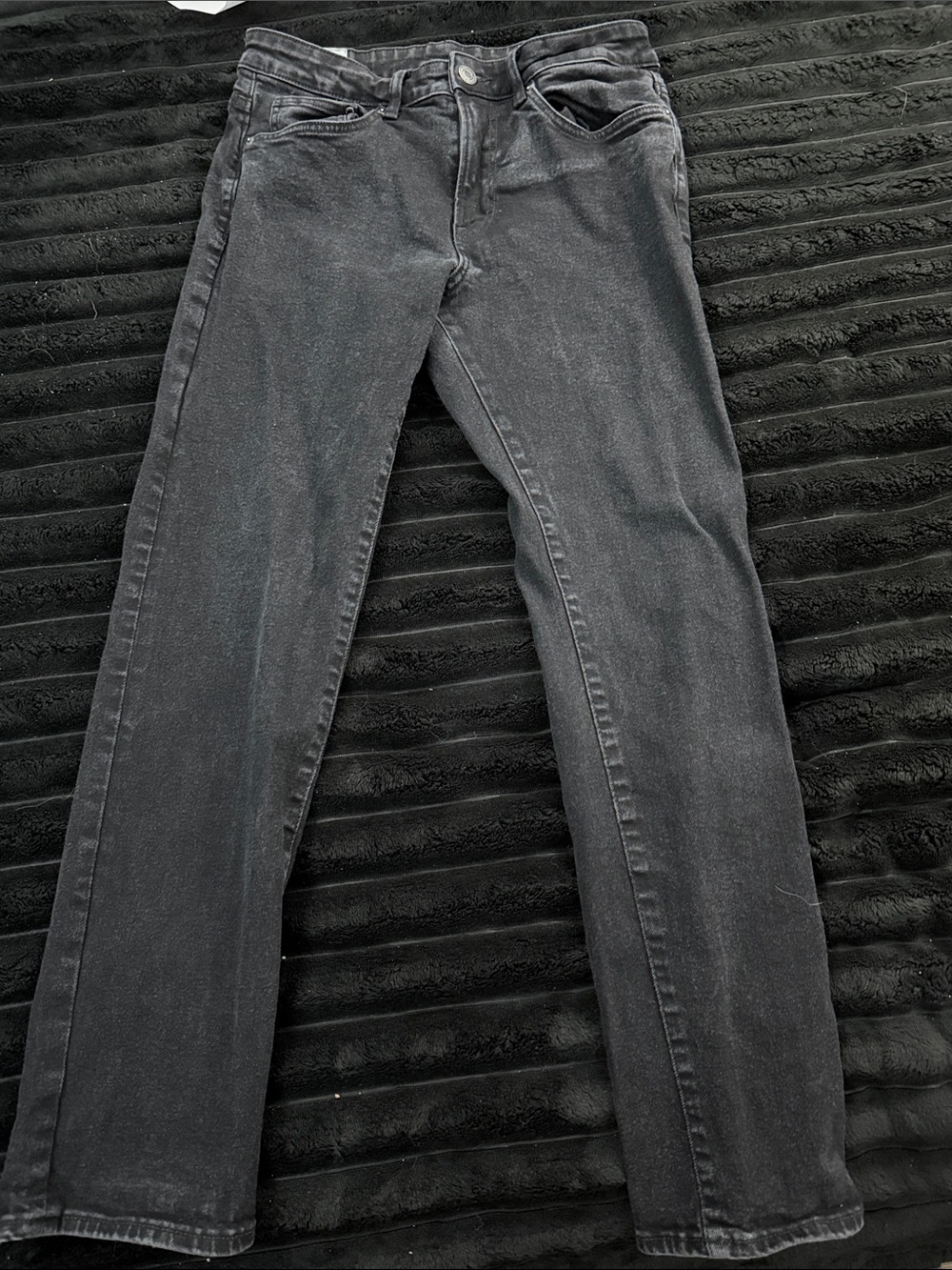 H&M Men's Black Straight Jeans - Washed Look